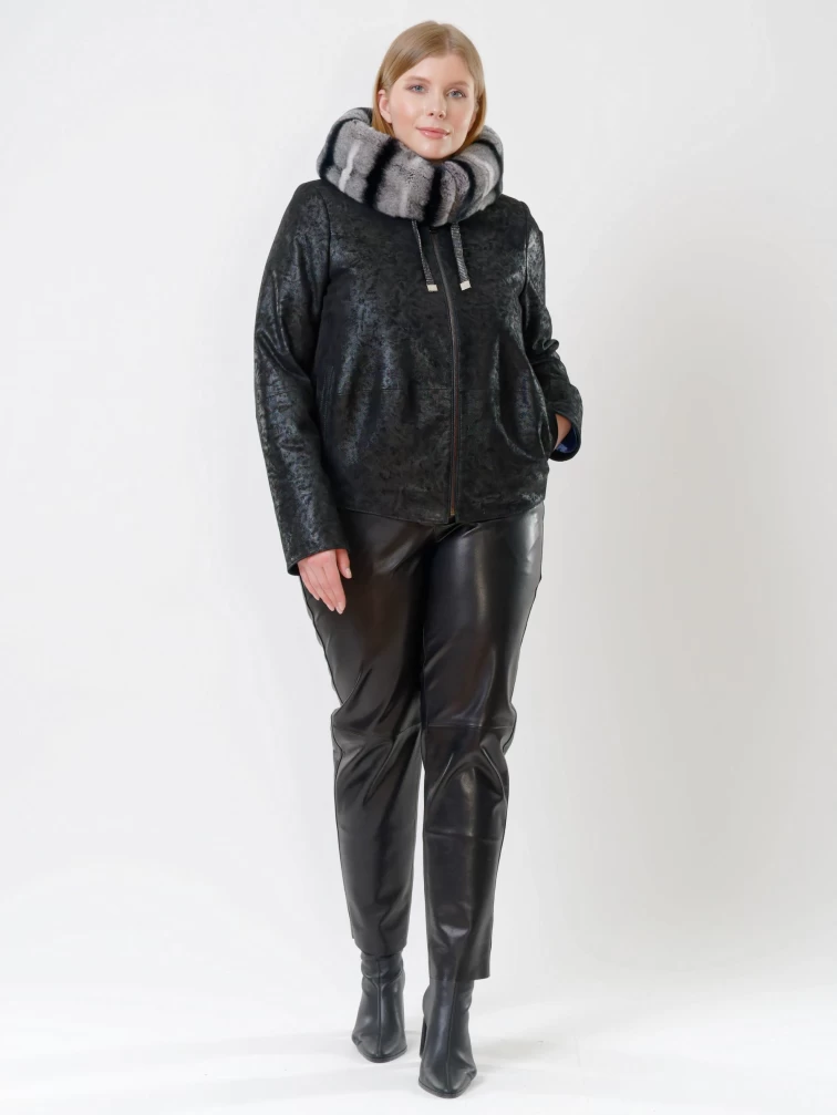 Демисезонный комплект женский: Куртка утепленная 308ш + Брюки 03, черный, р. 46, арт. 111168-0