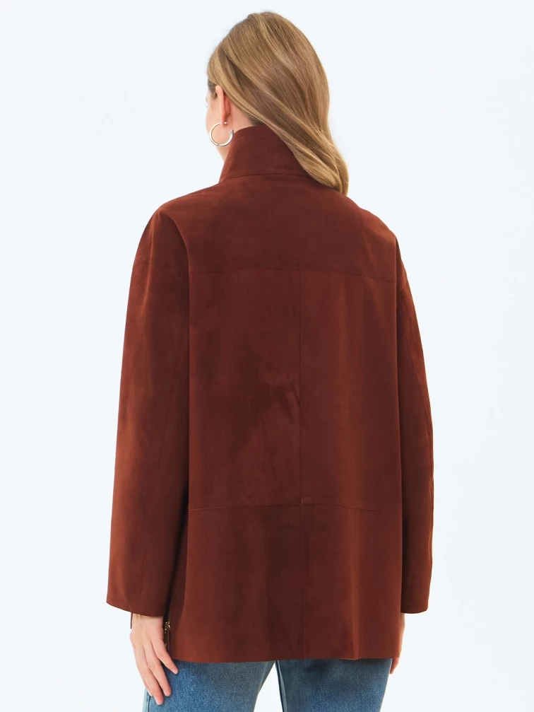 Женская замшевая куртка премиум класса 3090з, табачная, размер 46, артикул 24380-5