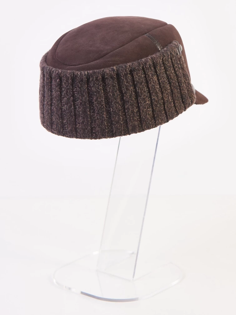 Головной убор из овчины меховой мужской Арт 16, коричневый, размер 58, артикул 51900-2