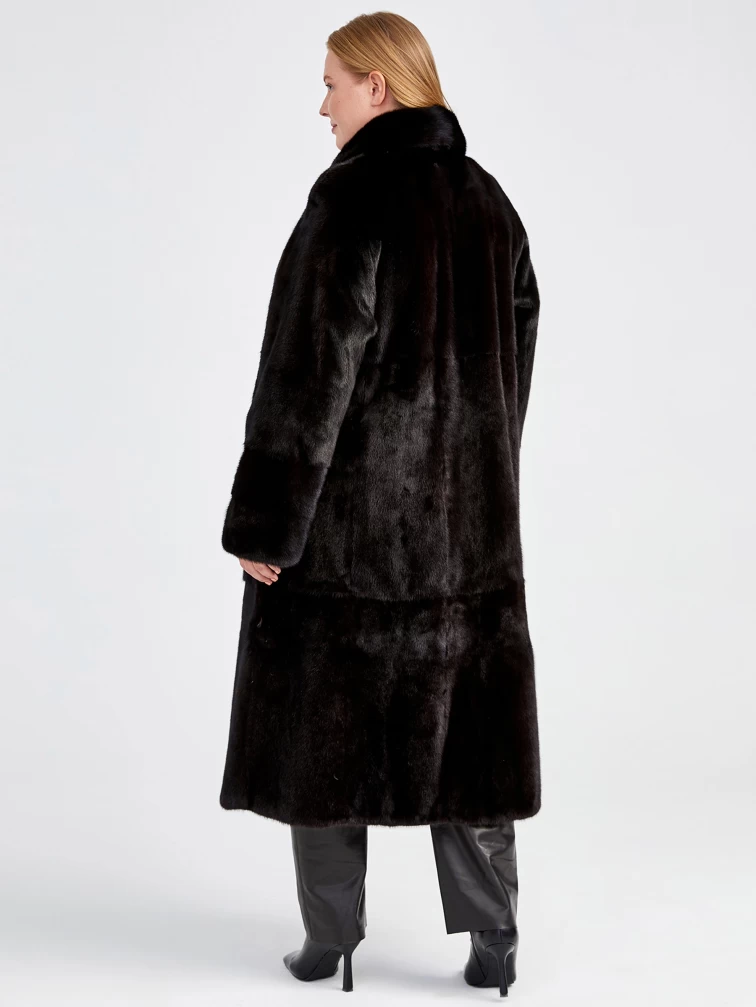 Зимний комплект женский: Шуба из меха норки Елизавета(в) + Брюки 04, черный, р. 52, арт. 111358-2