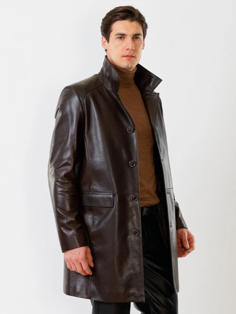 Демисезонный комплект мужской: Плащ 539 + Брюки 01, коричневый/черный, р. 48, артикул 140230-5