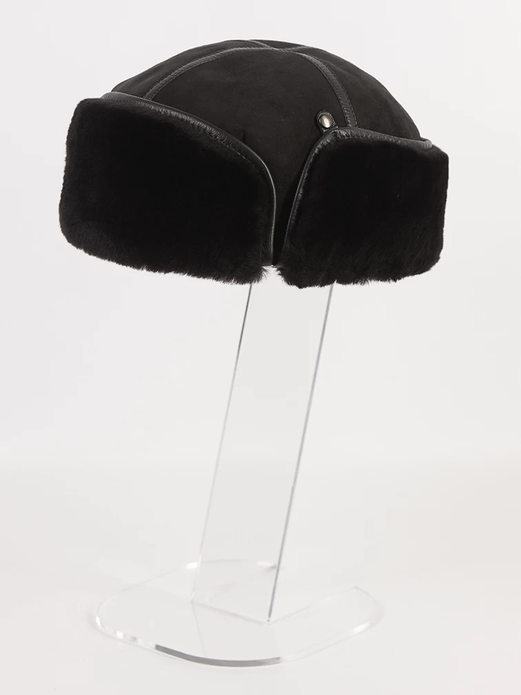 Головной убор из овчины меховой мужской Арт 950, черный, размер 58, артикул 51660-1