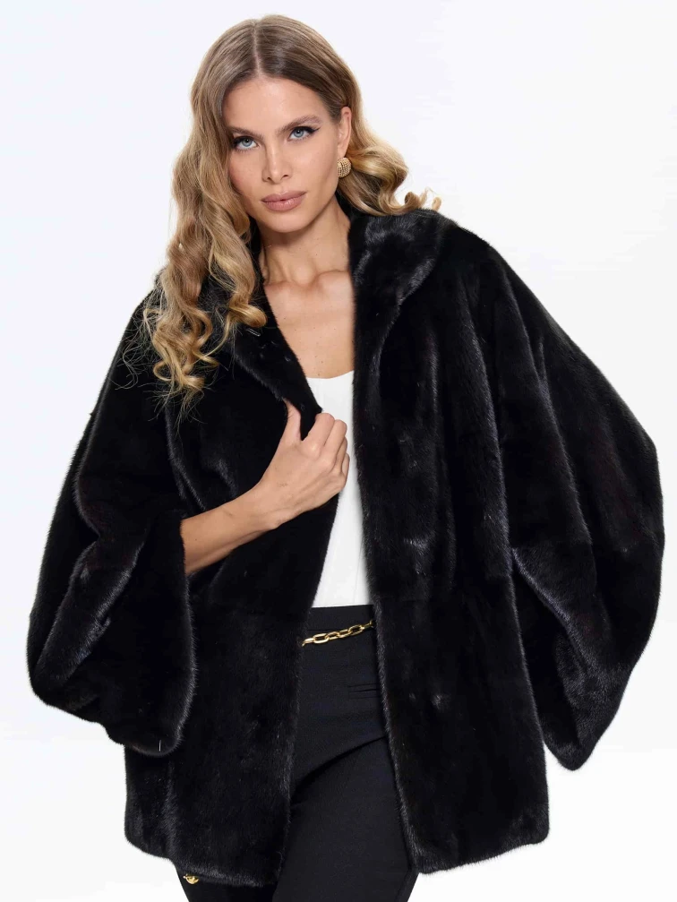 Черная норковая шуба BRASCHI 6883.H1, размер 40, артикул 34420-7