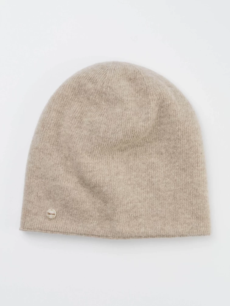 Шапка шерстяная женская SORTI, бежевая, размер 58, артикул 51250-0