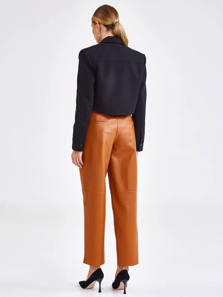 Модные женские кожаные брюки 08, виски, размер 42, артикул 85911-3