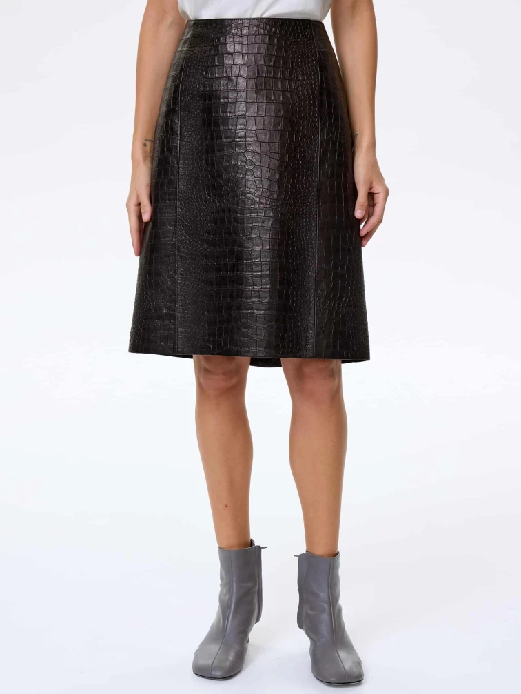 Классическая юбка прямого кроя премиум класса 16, черная, размер 50, артикул 85980-4