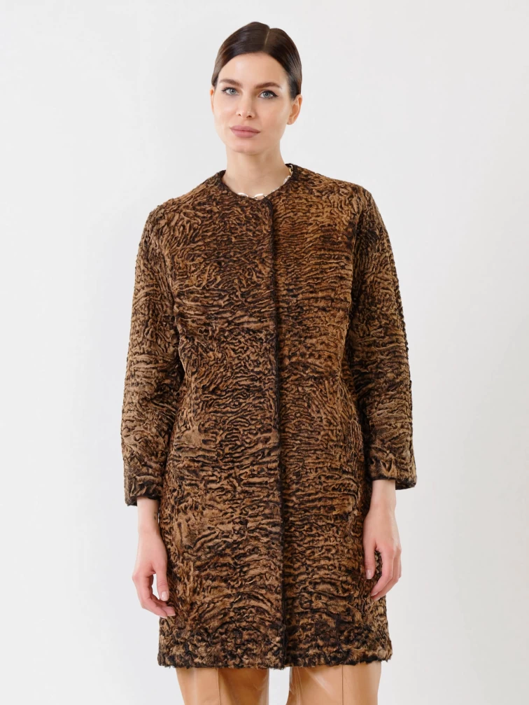 Шуба из меха каракуля женская 92, намибия, размер 40, артикул 22610-6