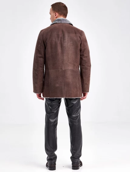 Дубленка классическая мужская 2354, бежевая, размер 50, артикул 71170-2