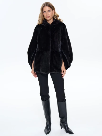 Черная норковая шуба BRASCHI 6883.H1, размер 40, артикул 34420-6