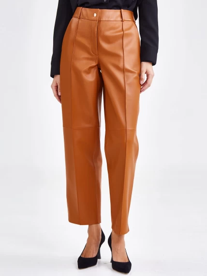 Модные женские кожаные брюки 08, виски, размер 42, артикул 85911-5