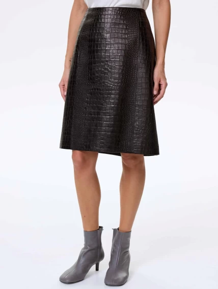 Классическая юбка прямого кроя премиум класса 16, черная, размер 50, артикул 85980-1