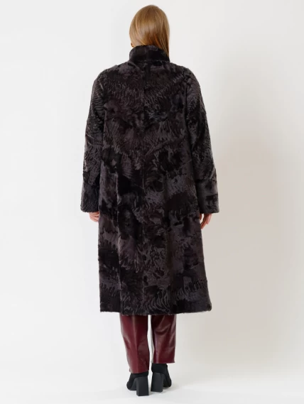 Зимний комплект женский: Шуба из каракуля Елизавета(с) + Брюки 02, коричневый/бордовый, р. 56, арт. 111305-2