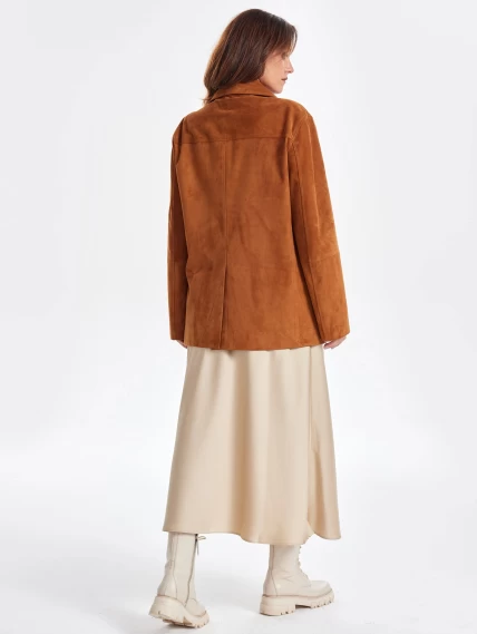 Замшевый пиджак для женщин премиум класса 3069з, виски, размер 44, артикул 24110-4