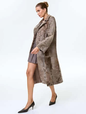 Длинное пальто из меха каракульчи для женщин премиум класса Лола(ав)-1