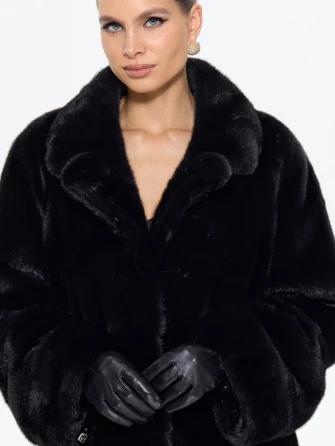 Длинная женская норковая шуба М-102- 1901-1