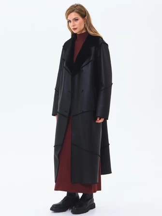 Классическое женское пальто из натуральной овчины премиум класса 2054-1