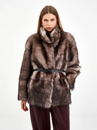 Короткая женская дубленка из тосканы 2072-0