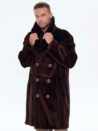 Мужская двубортная норковая шуба CADANO F086389A-0