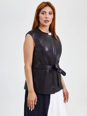 Женский жилет из натуральной кожи премиум класса 04-1